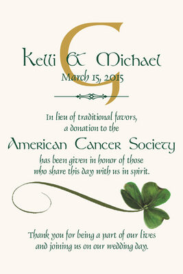 Wispy Shamrock Donation Cards