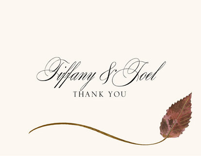 Ironwood Wispy Leaf Thank You Notes And Fall Stationery