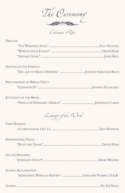 Butterfly Kisses Contemporary Monogram Church And Wedding Programs