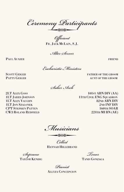 Full Catholic Or Christian Mass Wedding Church Programs With