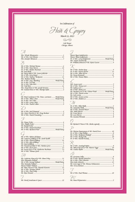 Create Wedding Seating Chart