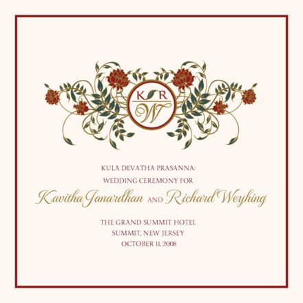 Indian Wedding Cards And Program Book With Hindu Wedding Rituals