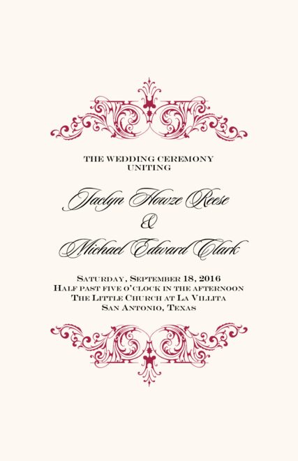 Song Vintage Monogram Wedding Programs Church Programs And
