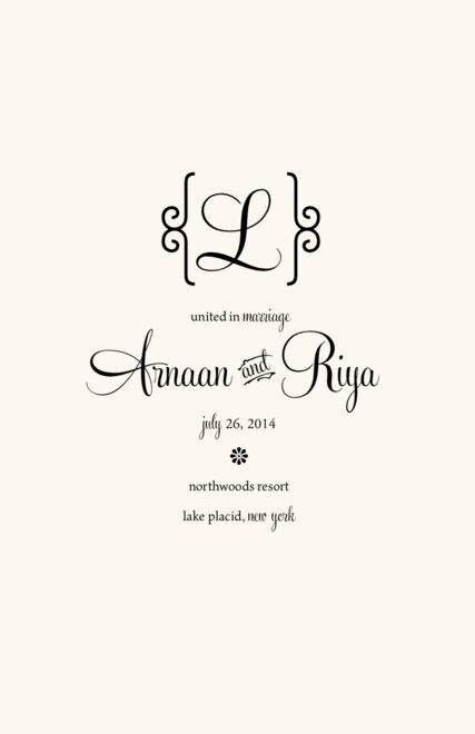 Monogram Wedding Programs Wedding Ceremony Programs Wedding