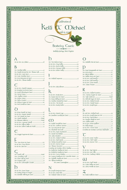 Berkeley Seating Chart