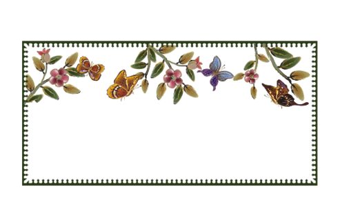 Monogram: Cherry Blossoms and Butterflies Chinese Monogram