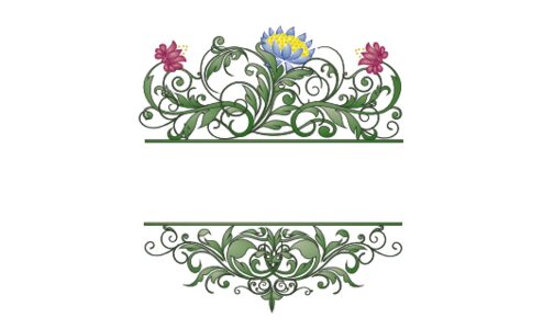 Monogram: Colorful Moon Bloom Botanical Monogram