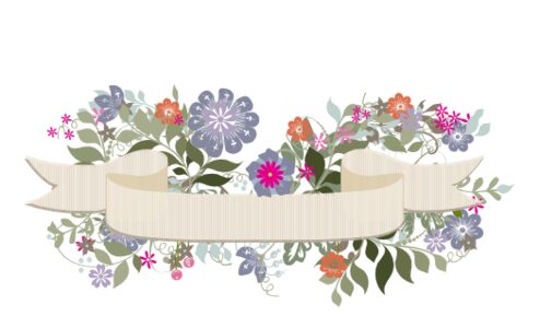 Monogram: Garden Flurry Banner 01 Botanical Monogram