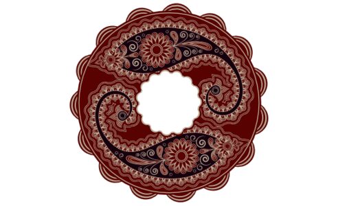 Monogram: Paisley Circle Indian Monogram