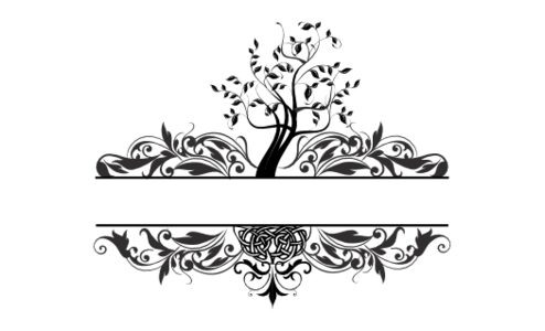 Monogram: Tree of Life Landscape Botanical Monogram