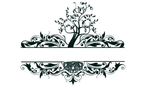 Monogram: Tree of Life Landscape Celtic Monogram