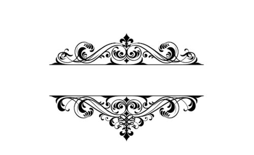 modern vintage monograms documents