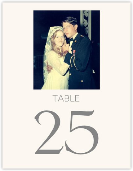 Memory Lane Anniversary Table Numbers