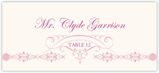 A Kiss Goodnight Contemporary and Classic Place Cards