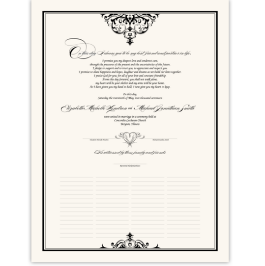 Abbey Cocktail 03 Contemporary and Classic Wedding Certificates