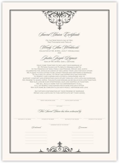 Abbey Cocktail 01 Contemporary and Classic Wedding Certificates
