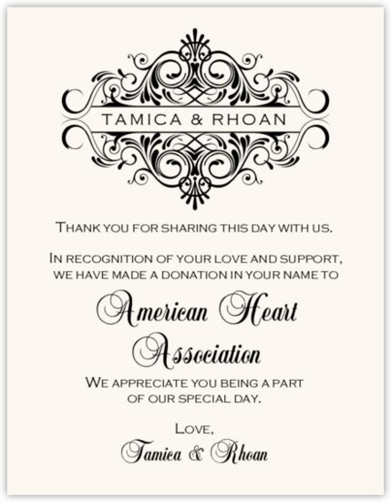 Accordion Contemporary and Classic Donation Cards