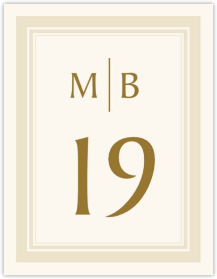 Baker_Signet_Monogram_01 Contemporary and Classic Table Numbers