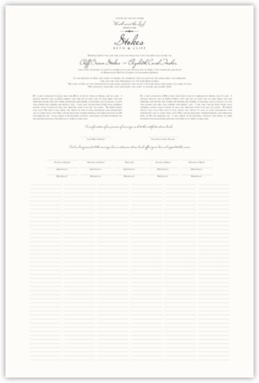 Vows Side by Side Contemporary and Classic Wedding Certificates