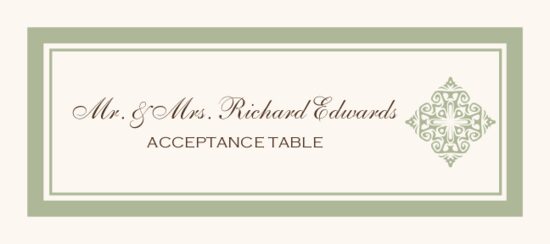Christian Crosses Wedding Place Cards and Escort Cards