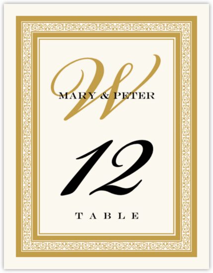 Bickham Monogram 32A Contemporary and Classic Table Numbers