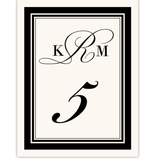 Bickham Monogram 04 Contemporary and Classic Table Numbers