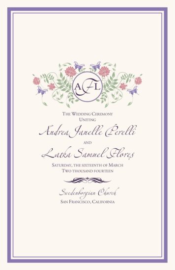 Butterfly Kisses Birds and Butterflies Wedding Programs