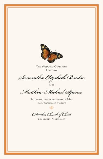 Butterfly Wishes Birds and Butterflies Wedding Programs