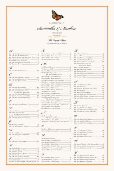 Butterfly Wishes Birds and Butterflies Seating Charts