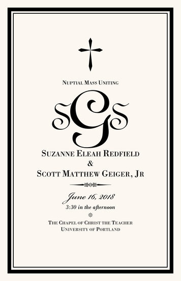 Typo Upright Monogram Full Catholic Mass (12 Pages) Contemporary and Classic Wedding Programs