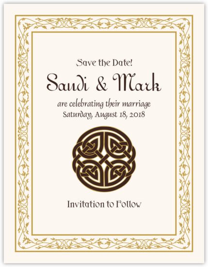 Celtic Knot Culturally Inspired Save the Dates
