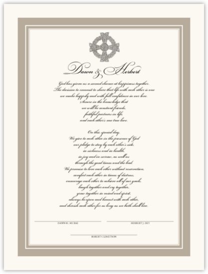 Celtic Cross 04 Celtic Wedding Certificates