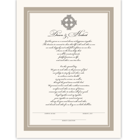 Celtic Cross 04 Celtic Wedding Certificates