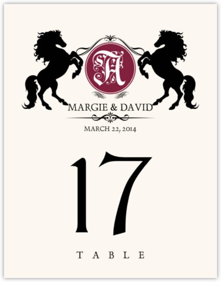 Chevalier Contemporary and Classic Table Numbers