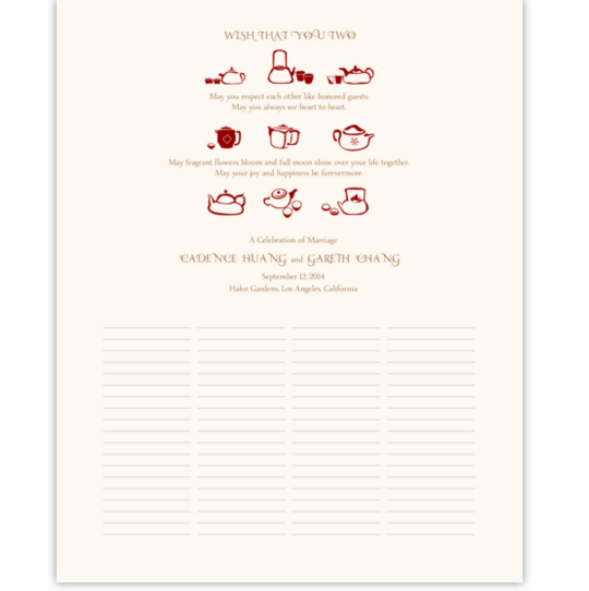 Chinese Tea Ceremony Chinese, Japanese, and Eastern Inspired Wedding Certificates
