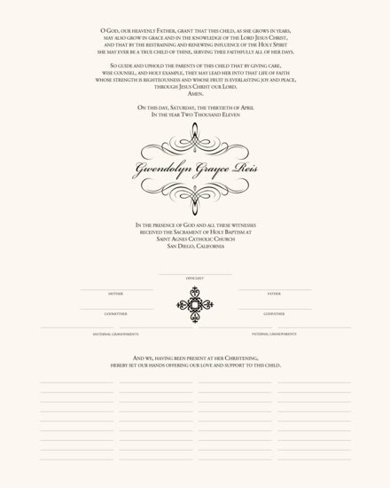 Flourish 10 Christening-Dedication