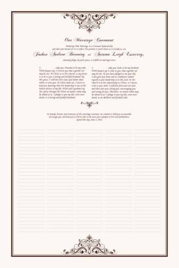 Oki Sun Marriage Covenant Contemporary and Classic Wedding Certificates