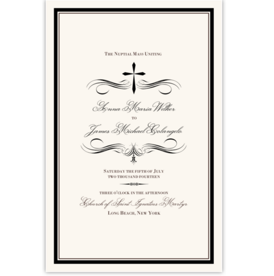 Christian Cross Flourish Contemporary and Classic Wedding Programs