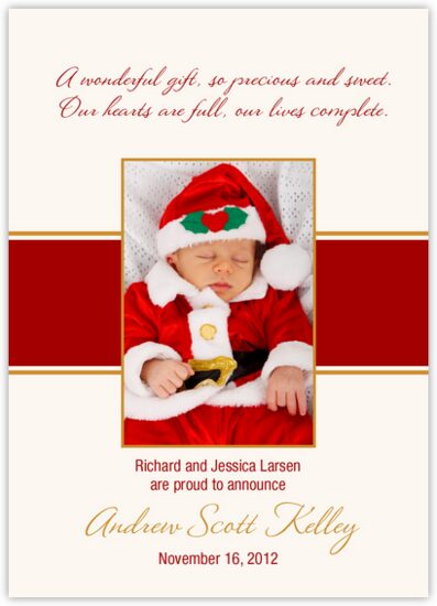 Christmas Gift Birth Announcements