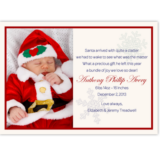 First Christmas Birth Announcements