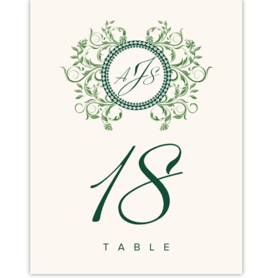 Gingee Contemporary and Classic Table Numbers