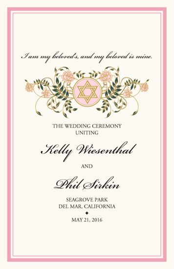 Colorful Shield of David Jewish Wedding Programs
