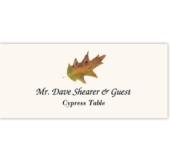 Cypress Colorful Leaf Autumn/Fall Leaves Place Cards