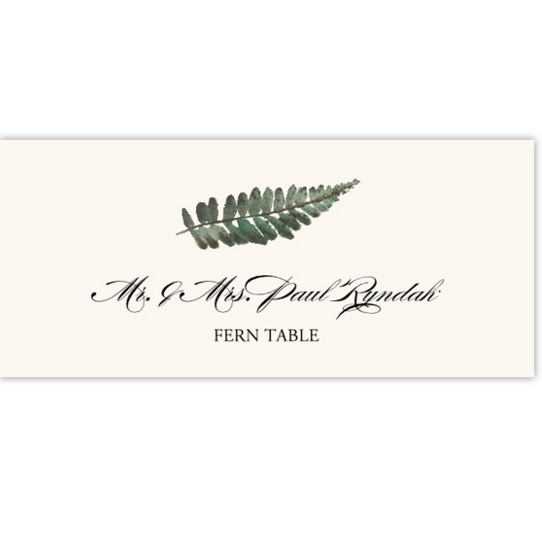 Fern Colorful Leaf Autumn/Fall Leaves Place Cards