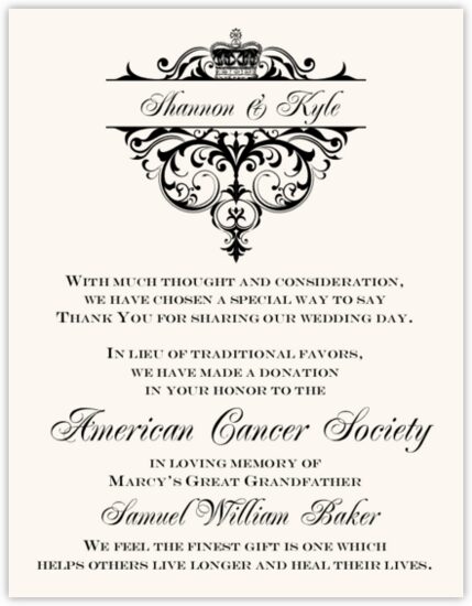 Crowned Contemporary and Classic Donation Cards