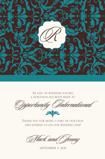 Daily Damask Contemporary and Classic Donation Cards