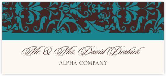 Daily Damask Contemporary and Classic Place Cards