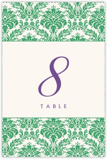 Damask Twist Contemporary and Classic Table Numbers