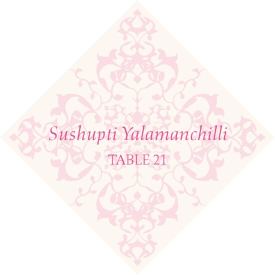 Diamond Mandala Contemporary and Classic Place Cards