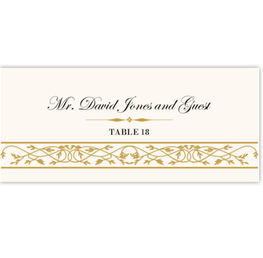 Edwardian Monogram 07 Contemporary and Classic Place Cards